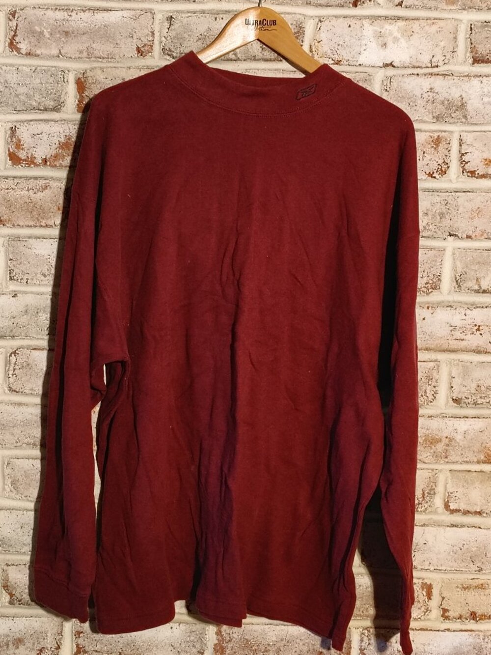 Reebok Maroon Athletic Mockneck Long Sleeve - XXL